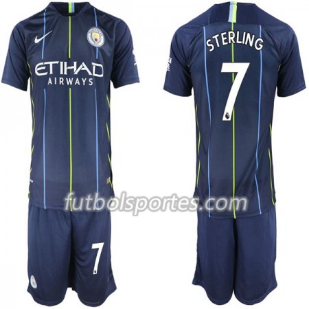 Camisetas Manchester City Sterling 7 Niño Segunda Equipacion 2018/2019